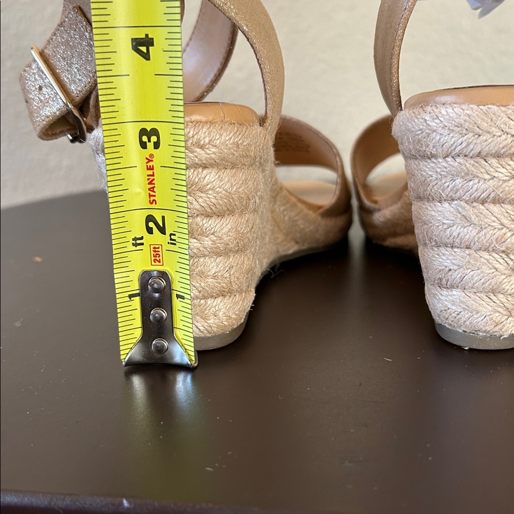 J.Crew Metallic Espadrille Wedge Sandals – Size 5.5 (New) - Picture 5 of 9